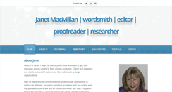 Desktop Screenshot of janetmacmillanwordsmith.com